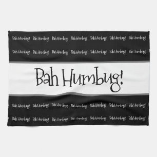Bah humbug schwarze Weihnachten Geschirrtuch