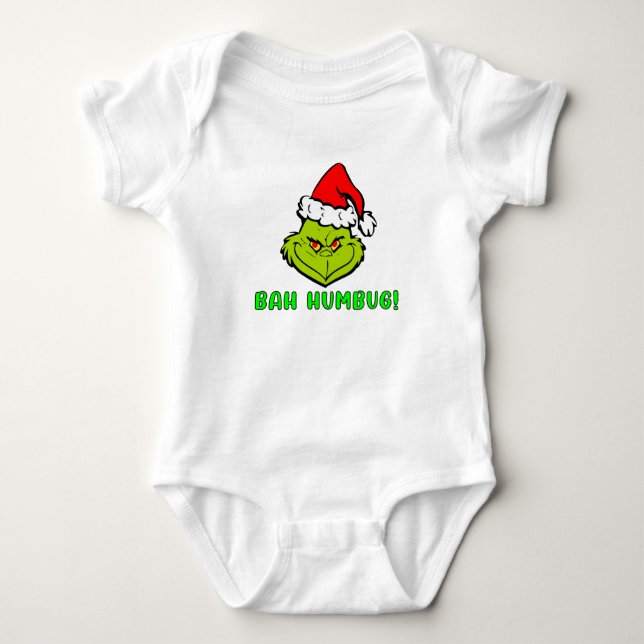 Bah Humbug Scrooge Essential Christmas Cartoon Baby Strampler (Vorderseite)