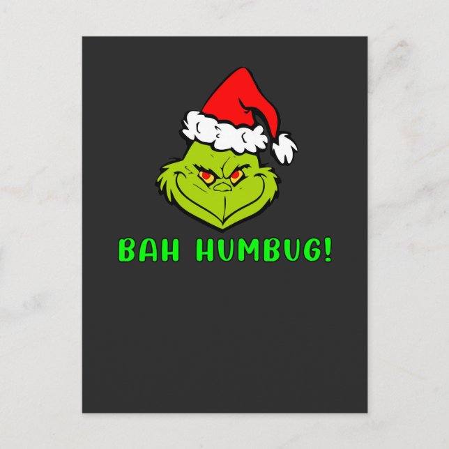 Bah Humbug Scrooge Essential Christmas Cartoon Postkarte (Vorderseite)