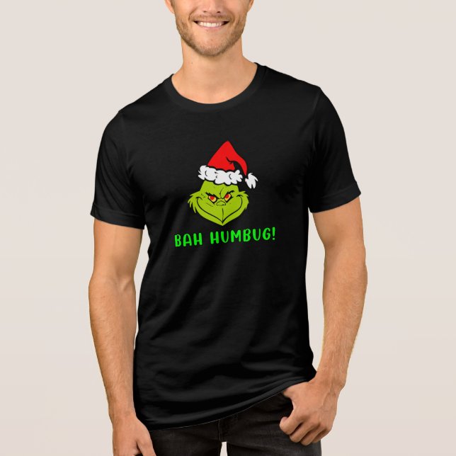 Bah Humbug Scrooge Essential Christmas Cartoon Tri-Blend Shirt (Vorderseite)