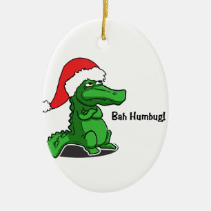Bah Humbug! Spaß, Alligator mit Keramik Ornament