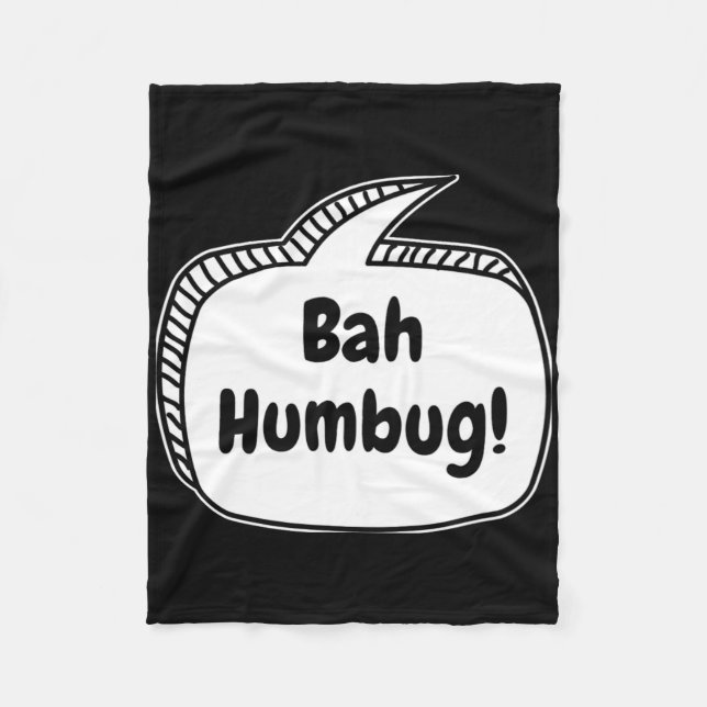 Bah Humbug Speech Bubble T Shirt  Fleecedecke (Vorderseite)