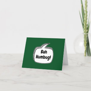 Bah Humbug! Sprechblasen-Button Feiertagskarte