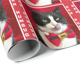 Bah Humbug Tuxedo Kat Weihnachtswrapping Paper Geschenkpapier