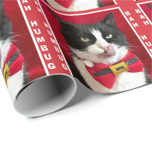 Bah Humbug Tuxedo Kat Weihnachtswrapping Paper Geschenkpapier