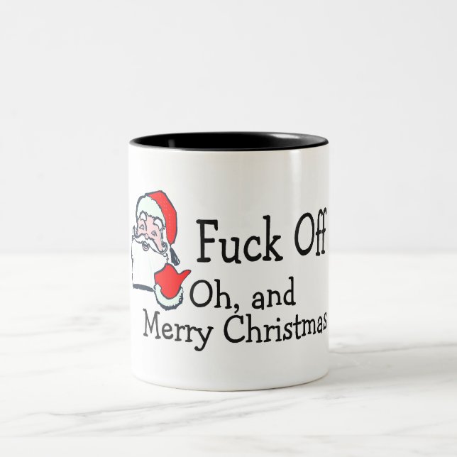 Bah Humbug-Weihnachten Zweifarbige Tasse (Mittel)