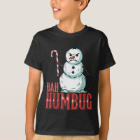 Bah Humbug Weihnachtsmann Hut Wütender Schneemann