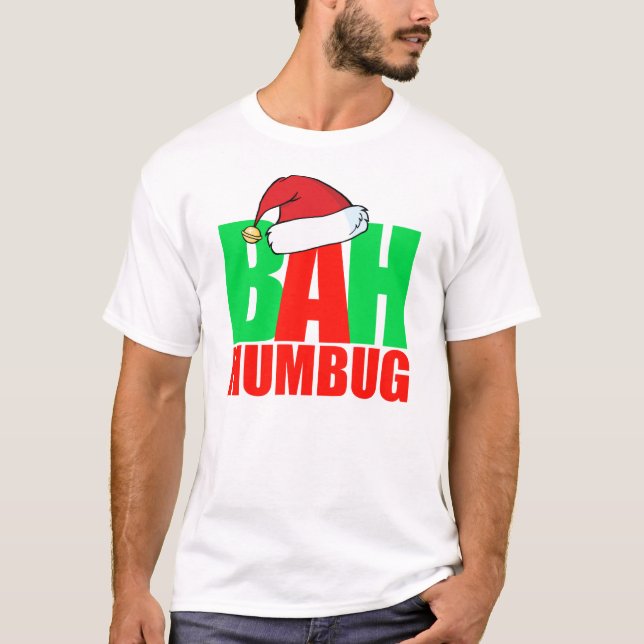 Bah Humbug-WeihnachtsT - Shirt lustige Sankt (Vorderseite)