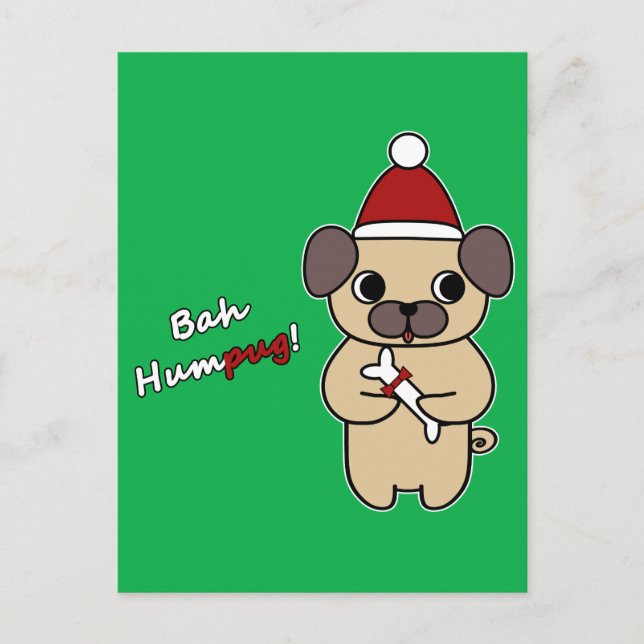 Bah Humpug! 1 Feiertagspostkarte (Vorderseite)