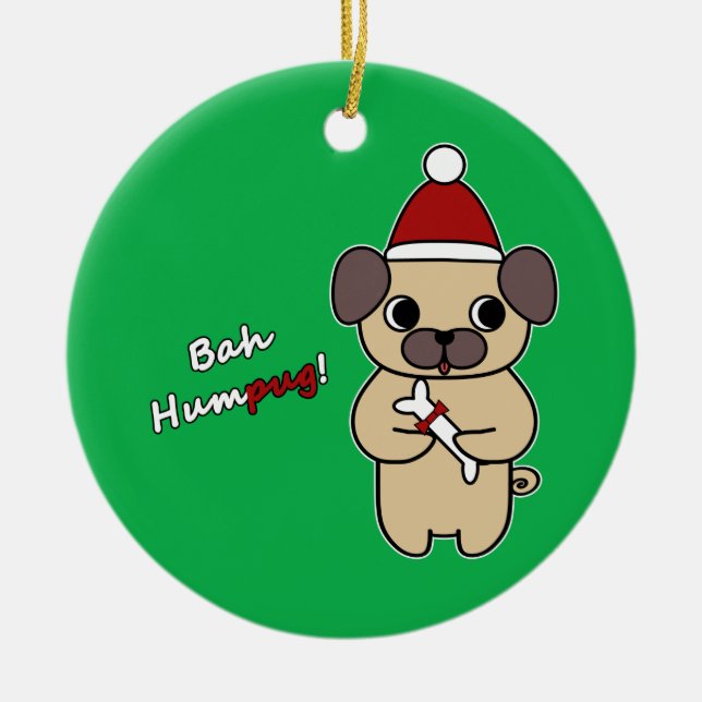 Bah Humpug! 1 Keramik Ornament (Vorne)