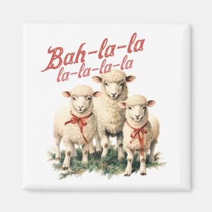 Bah La La Niedlich Retro Christmas Sheep Magnet