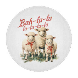 Bah La La Niedlich Retro Christmas Sheep Schneidebrett
