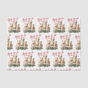 Bah La La Niedlich Retro Christmas Sheep Seidenpapier