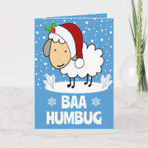 Bäh-Schaf mit Weihnachtsmannmütze Feiertag