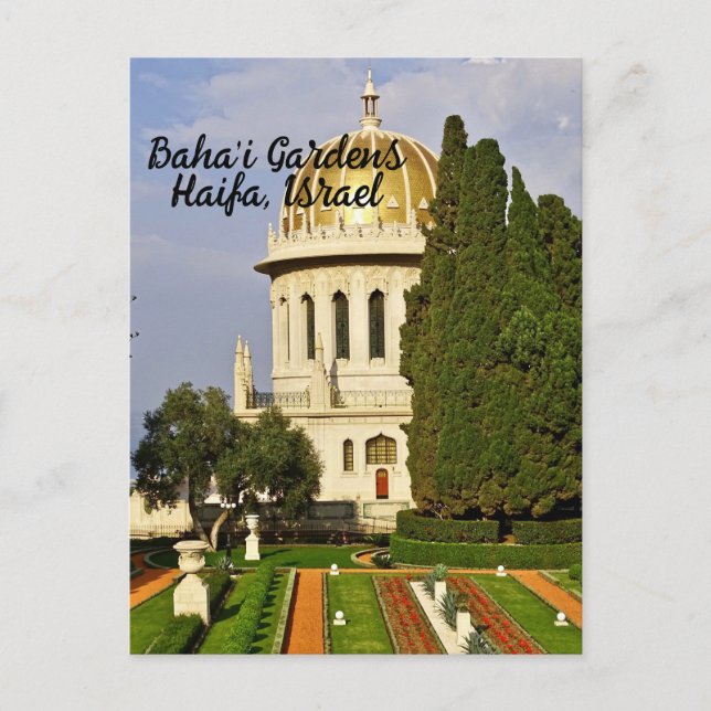 Baha’i Gardens, Haifa, Israel Postkarte (Vorderseite)