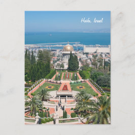 Bahá í Gardens of Haifa, Israel Postkarte