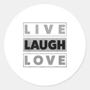 Bahaas T-Shirt Live Lagh Liebe Cool Inspira Motiva Runder Aufkleber