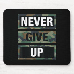 Bahaas T-Shirt nicht aufgeben Illustration Quotes Mousepad