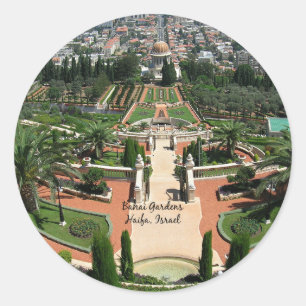 Bahai Gardens, Haifa, Israel, Runder Aufkleber