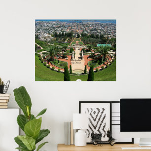Bahai Gardens in Haifa, Israel Poster