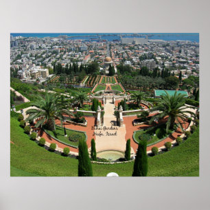 Bahai Gardens in Haifa, Israel Poster