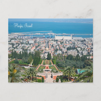 Bahá'í Gardens of Haifa, Israel Postkarte