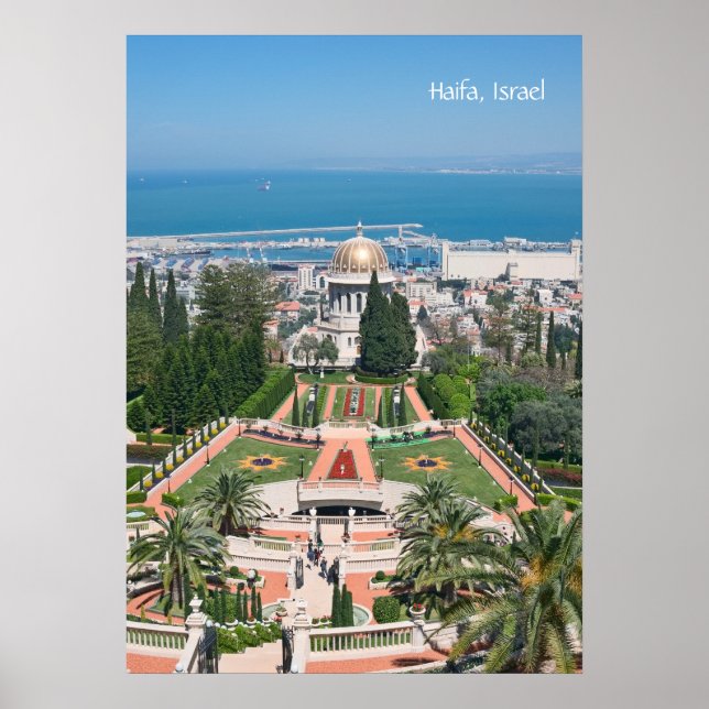 Bahá'í Gardens of Haifa Poster (Vorne)