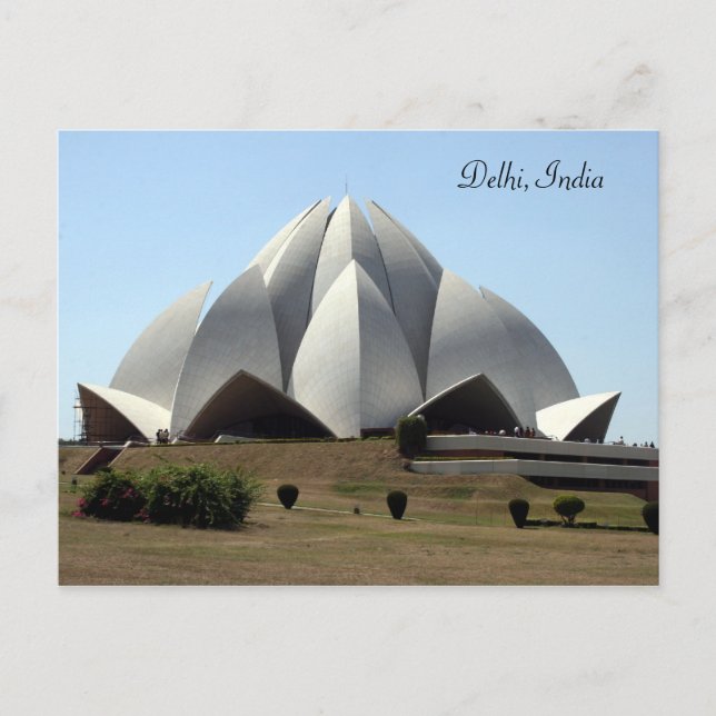 Bahai-Lotus-Tempel Postkarte (Vorderseite)
