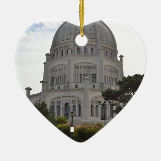 Bahai Tempel in Wilmette, IL Keramik Ornament (Vorne)