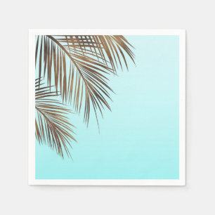 Bahama Breeze Kupferpalme Aquamarinblaue Hochzeit Serviette
