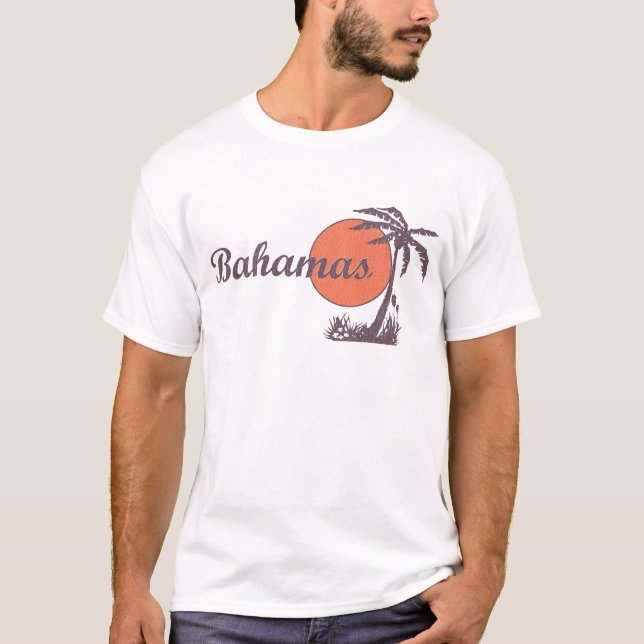 Bahama getragenes Retro T-Shirt (Vorderseite)