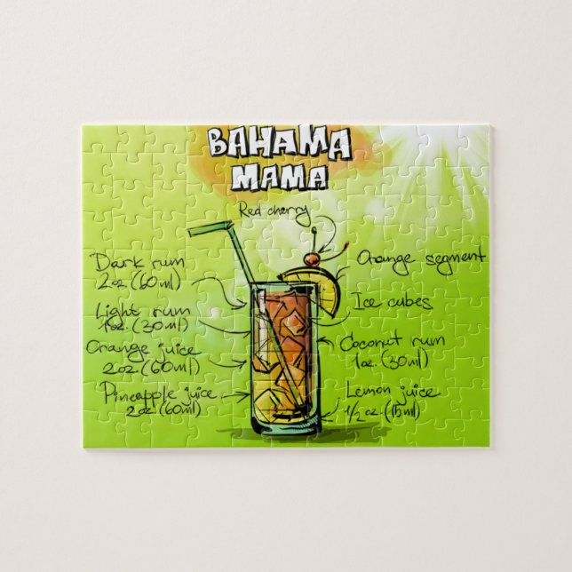 Bahama Mama Cocktail Rezept Puzzle (Horizontal)