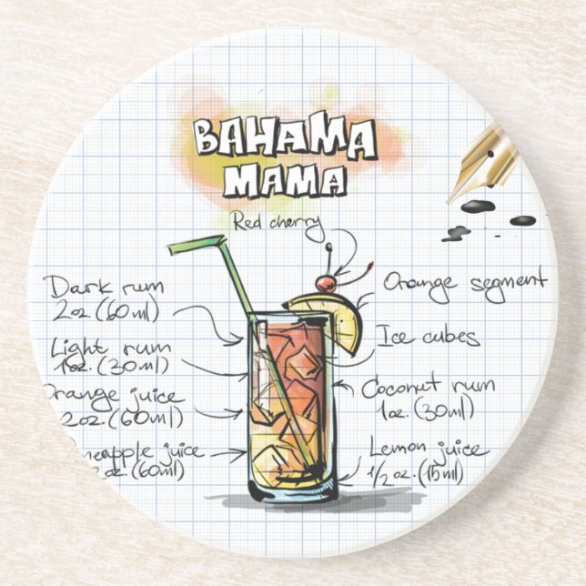 Bahama Mama Getränkeuntersetzer (Vorne)
