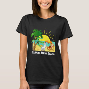 Bahama Mama Llama Vacation Beach T-Shirt Sonnenbri