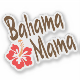 Bahama Mama mit Hibiskus Blume Aufkleber