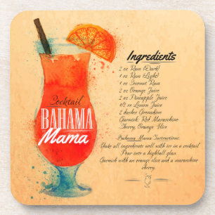 Bahama Mama Recipe Getränkeuntersetzer