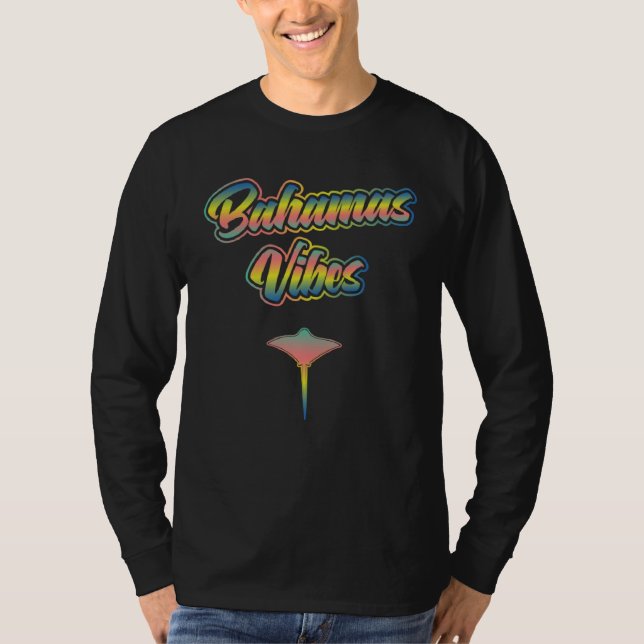 Bahama Vibes  Bahamian Island Sunset Stingray of B T-Shirt (Vorderseite)