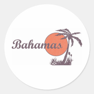 Bahama Worn Retro Runder Aufkleber