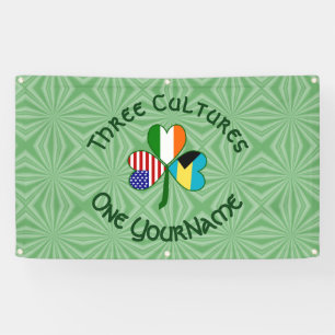 Bahamaisch Irisch Amerikanische Flaggen Shamrock P Banner