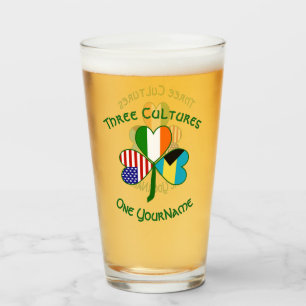 Bahamaisch Irisch Amerikanische Flaggen Shamrock P Glas