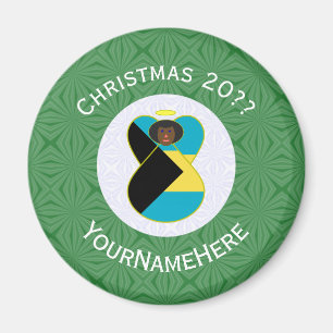 Bahamaische Dark Angel Weihnachtsflagge Personalis Magnet