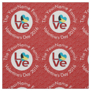 Bahamaische Flagge Herz LIEBE Rot Personalisierter Stoff