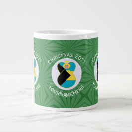 Bahaman Flag Blonde Angel Weihnachten Personalisie Jumbo-Tasse