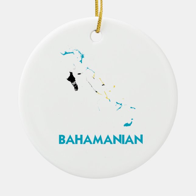 BAHAMANIAN KARTE KERAMIKORNAMENT (Vorne)