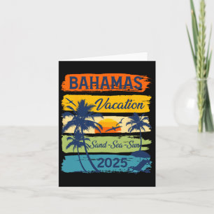 Bahamas 2025 Vacation Souvenir Holiday Family Grou Karte
