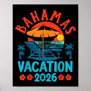 Bahamas 2026 Familienurlaub Strand Sommer-Vibes Poster