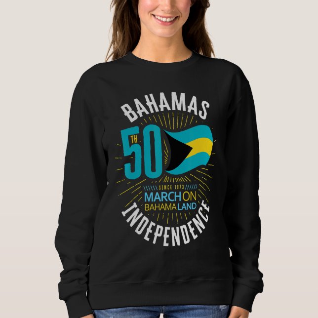 Bahamas 50th Independence Bahamian Flag Nassau Bah Sweatshirt (Vorderseite)