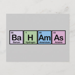 Bahamas aus Elementen Postkarte