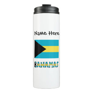 Bahamas Bahamanische Flagge Personalisiert Thermosbecher