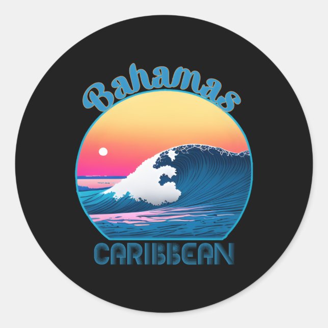 Bahamas Bahamas Runder Aufkleber (Vorderseite)